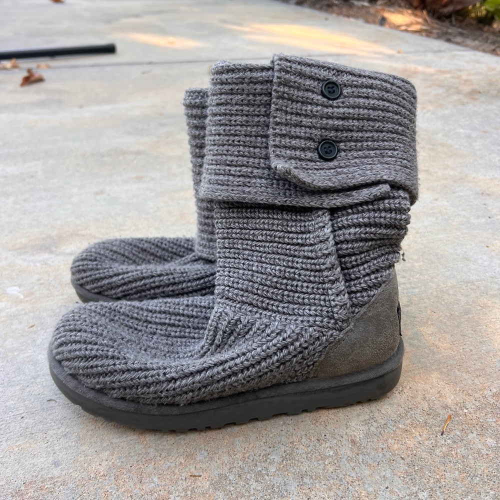 UGG Gray Knit Boots